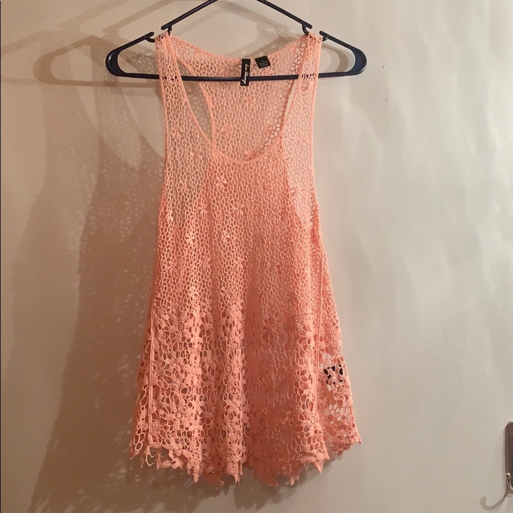 Pink flower tank
